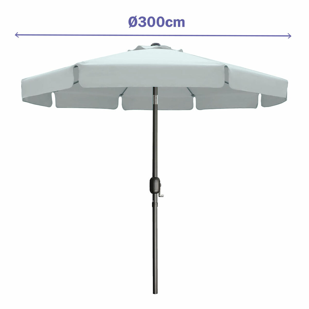 Slnečník Marbueno Biela Ø 300 cm